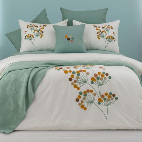 Viola Home  8 Parça %100 Pamuk Poplin Çift Kişilik Pikeli Nevresim Takımı