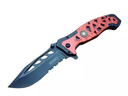 MX50 Testereli Outdoor Çakı 21 cm - Otomatik, Kemerlikli