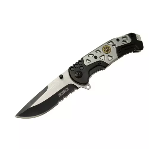 MX10 Gri Testereli Outdoor Çakı 21 cm - Otomatik, Perçinli