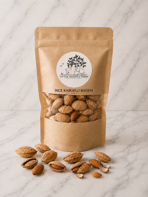 Niğde Ulukışla Çiftliğimizden İnce Orta Sert Kabuklu El Bademi 1 Kg