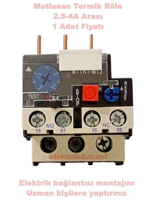 2.5~4A Termik Röle (4 Amper Motor Koruma Termiği)