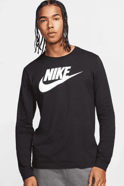 Sportswear Men's Long-Sleeve T-Shirt Erkek Sweatshirt Siyah