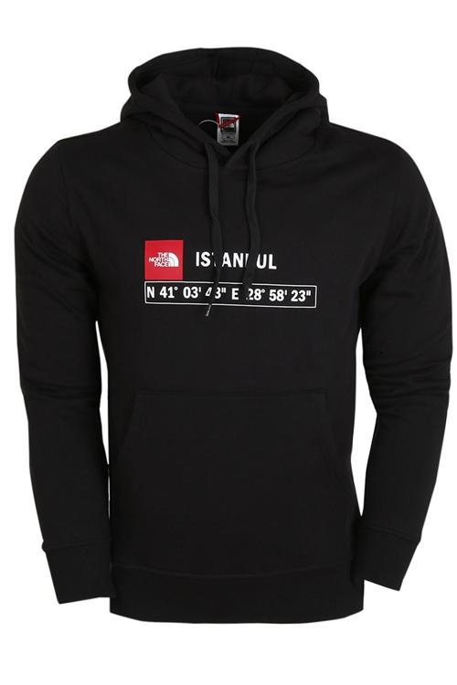 Men's Graphic Hoodie in İstanbul Erkek Kapüşonlu Sweatshirt Siyah