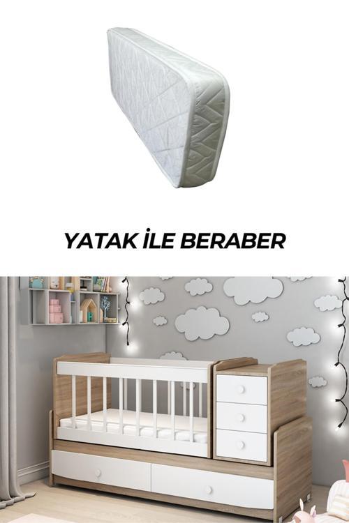 Ms 290 Sonomo Büyüyebilen Sallanabilen 3 Çekmeceli Yataklı Beşik
