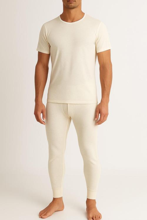 Erkek %75 Yün KısaKollu Fanila Atlet Ve Uzun Don İçlik Takım 100/101E - 1 Set