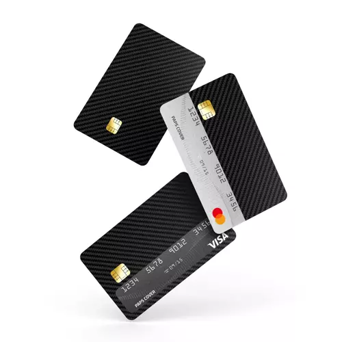 Kredi Kartı Kaplama / Sticker - Siyah Karbon Fiber
