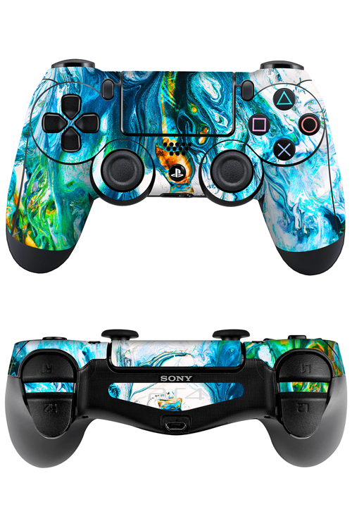 Ps4 DualShock Kaplama Mavi Buzul Yağlı Boya