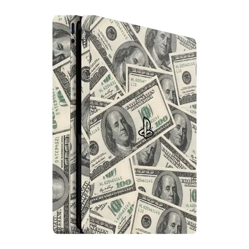 PlayStation 4 Slim Kaplama Dolar Desenli