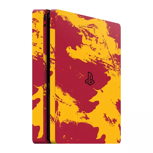 PlayStation 4 Slim Kaplama Sarı Kırmızı