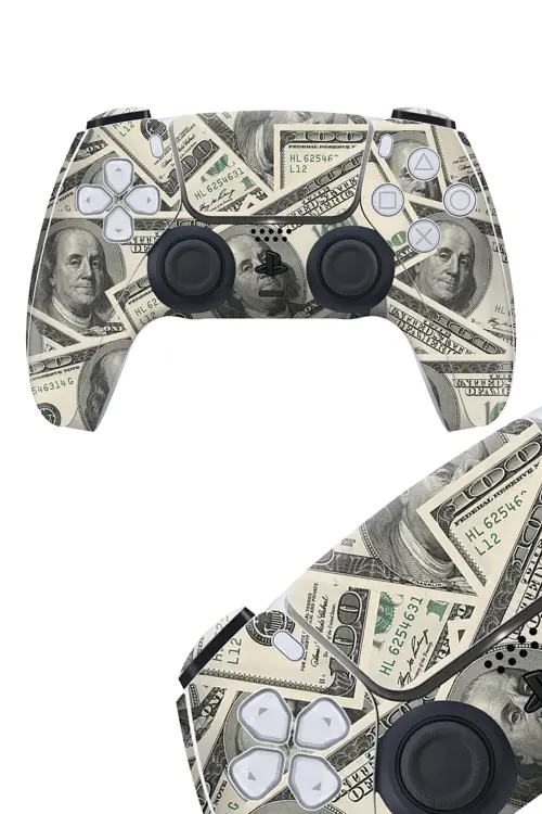 Ps5 DualSense Kaplama Dolar Desenli