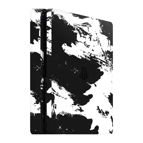 PlayStation 4 Slim Kaplama Siyah Beyaz