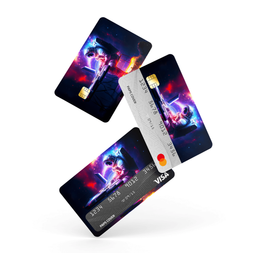 Kredi Kartı Kaplama / Sticker - Nebula Astronot