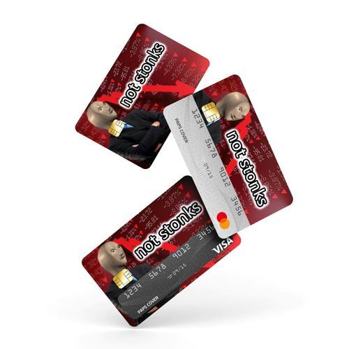 Kredi Kartı Kaplama / Sticker - Not Stonks