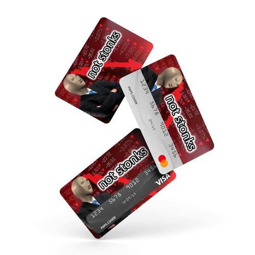 Kredi Kartı Kaplama / Sticker - Not Stonks