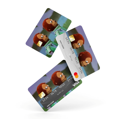 Kredi Kartı Kaplama / Sticker - Yandan Bakan Maymun