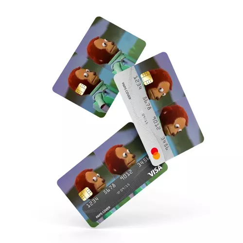 Kredi Kartı Kaplama / Sticker - Yandan Bakan Maymun