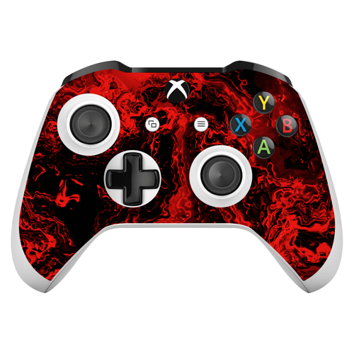 Xbox One X / S Controller Kaplama Mistik Kırmızı Alev