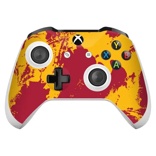 Xbox One X / S Controller Kaplama Sarı Kırmızı