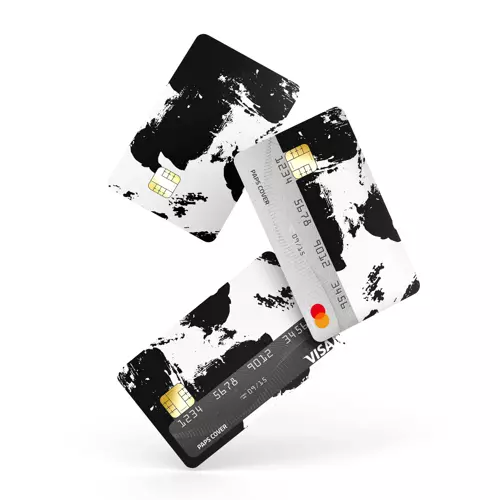 Kredi Kartı Kaplama / Sticker - Siyah Beyaz