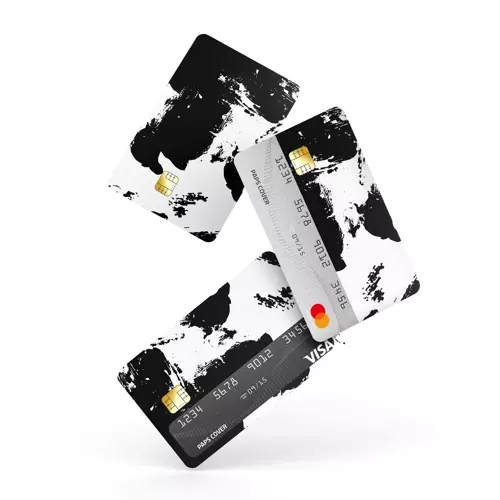 Kredi Kartı Kaplama / Sticker - Siyah Beyaz