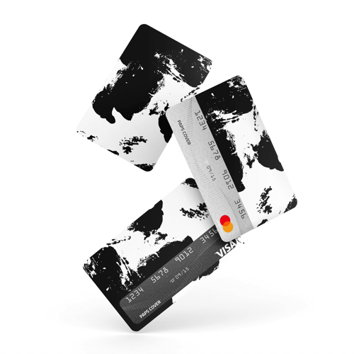 Kredi Kartı Kaplama / Sticker - Siyah Beyaz