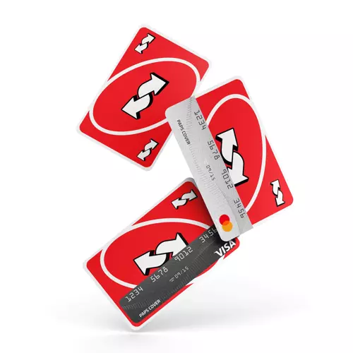 Kredi Kartı Kaplama / Sticker - Kırmızı Reverse