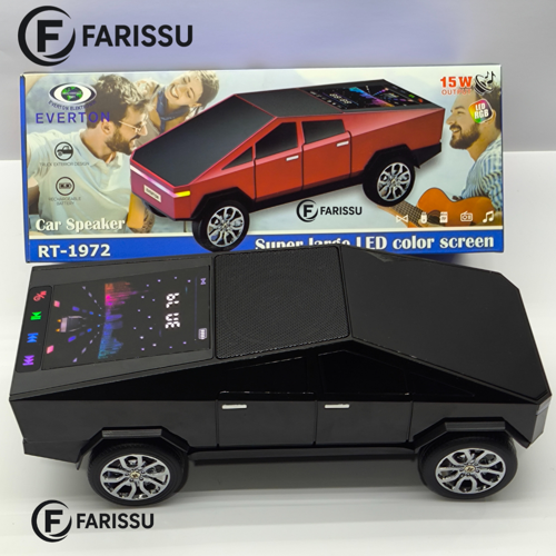 Araba Tasarımlı Bluetooth Hoparlör 15W RGB Işıklı Kablosuz Speaker – FM Radyo, USB, AUX, TF Kart Girişi