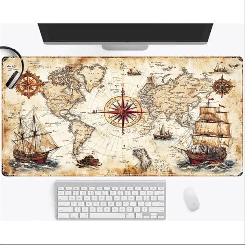 70X30 CM NOSTALJİK MACERA HARİTASI KAYDIRMAZ TABAN SPEED YÜZEY OYUNCU MOUSE PAD GAMİNG