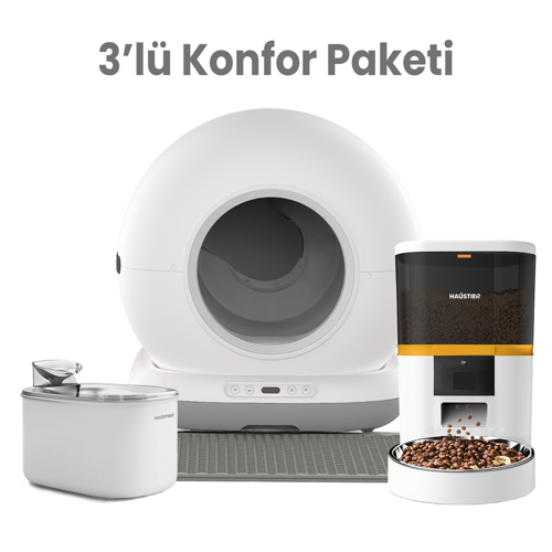 Kedi Tuvaleti & Mama Kabı & Kedi Suluğu 3 lü Set