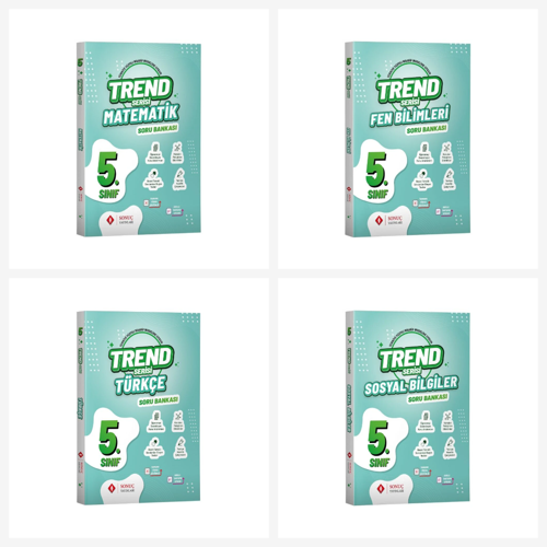 Sonuç 5.Sınıf Tüm Dersler Trend Serisi Soru Bankası Seti 4 Kitap Sonuç Yayınları