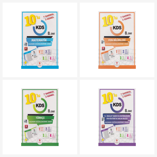 Sonuç 8.sınıf 10lu KDS Tüm Dersler Deneme Seti Sonuç Yayınları