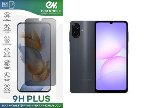 Samsung Galaxy A07 ile Uyumlu Ekran Koruyucu 9H Esnek Nano Kırılmayan MAT HAYALET(Privacy)