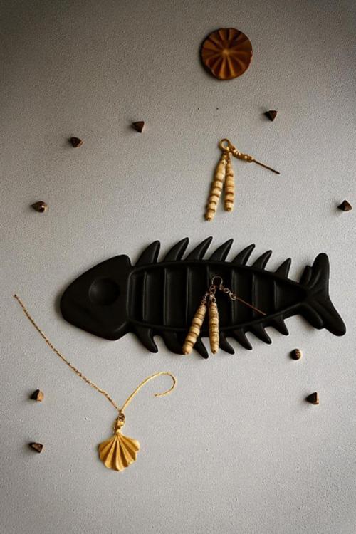 Balık Figürlü Takı Organizer Kolye Küpe Bileklik Yüzük İçin Masaüstü Düzenleyici Stand