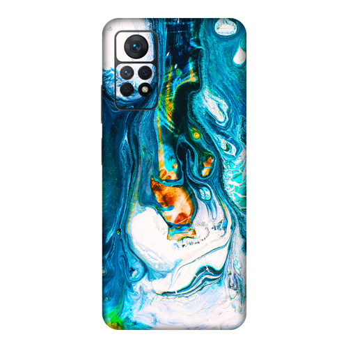 Xiaomi Redmi Note 11 Pro Kaplama Mavi Buzul Yağlı Boya