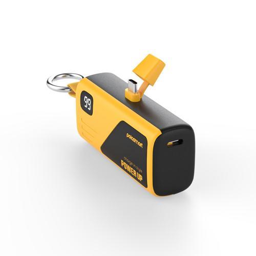 PSM132 Taşınabilir Dijital Göstergeli 20W PD Çıkışlı Şarj Cihazı Powerbank 5.000 mAh Sarı
