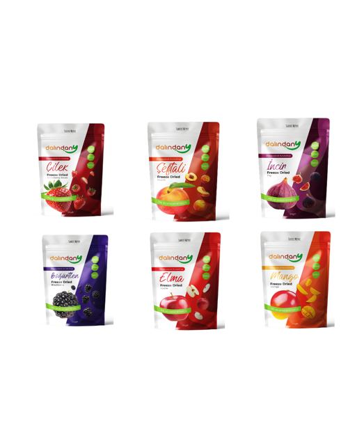 Dondurularak Kurutulmuş Meyve Dilimleri Tanışma Paketi 20 Gram x 6 Paket