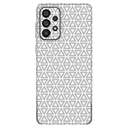 Samsung A23 Kaplama Beyaz Üçgenler
