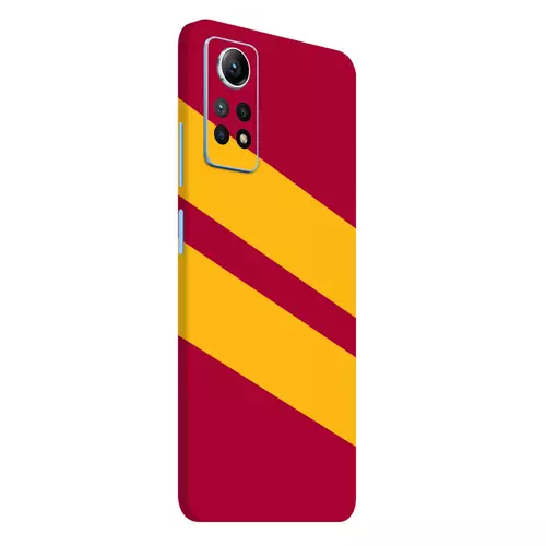 Xiaomi Redmi Note 12 Pro Kaplama Sarı Kırmızı Şerit