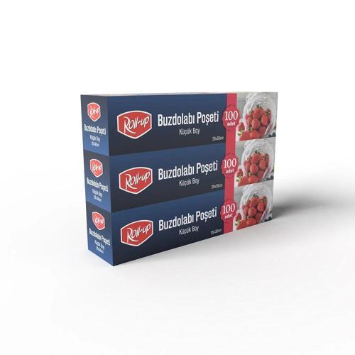 Küçük Boy Buzdolabı Poşeti 20x30cm 100'lü x 3 Paket (300 Adet)