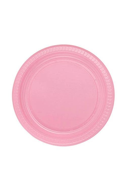 Plastik Tabak Pembe 22cm 25li