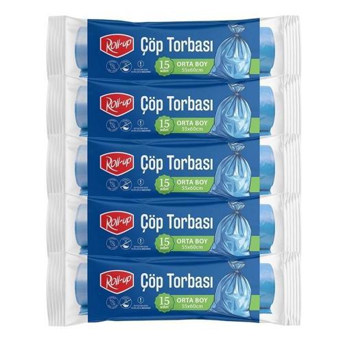 Çöp Torbası Orta 55x60cm 15 Adet x 5 Paket
