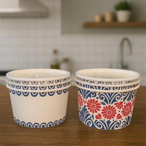 Kapaklı Karton Aşure Kasesi 6lı Set