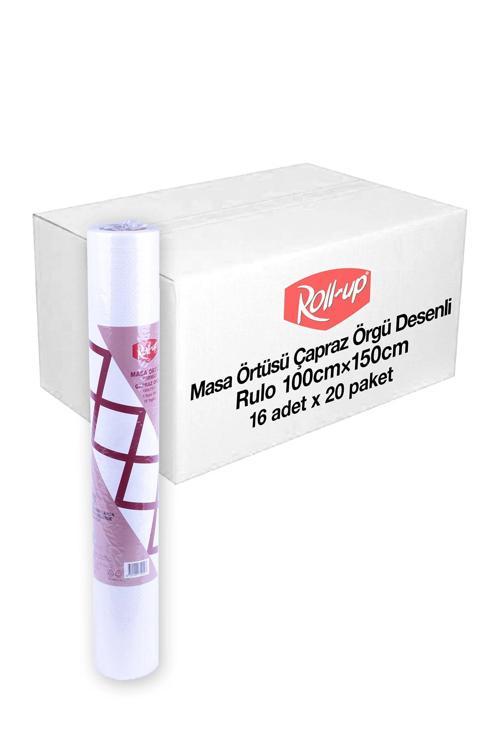 Rulo Kağıt Masa Örtüsü Kırmızı Kareli 100 x 150cm 16 Yaprak x 20 Rulo (Koli)