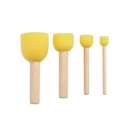 Sünger Tampon Fırça Seti 4'lü (Ponpon Fırça)