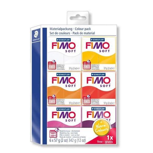 Fimo Soft Polimer Kil Seti 6 Renk x 57 gr. Warm Colours