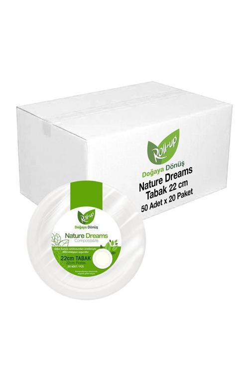 Doğa Dostu Tabak 22cm 50li x 20 Paket (Koli)