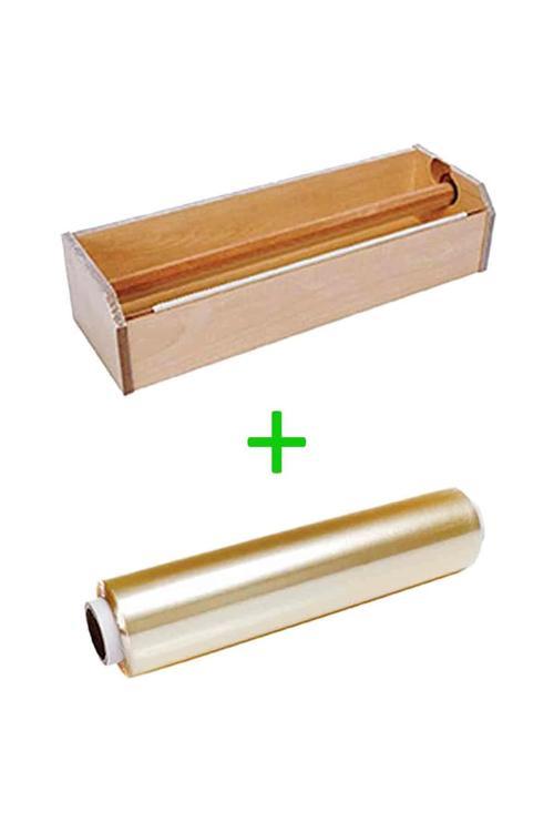 30x300m 8mic Streç Film ve Kesme Aparatı Seti 2 Parça