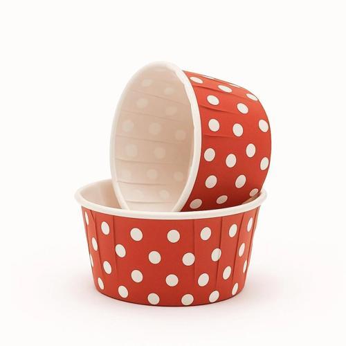 Muffin-Kek Kapsülü Kırmızı Puantiyeli 50li