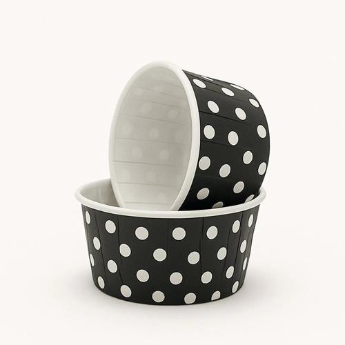 Muffin-Kek Kapsülü Siyah Puantiyeli 50li