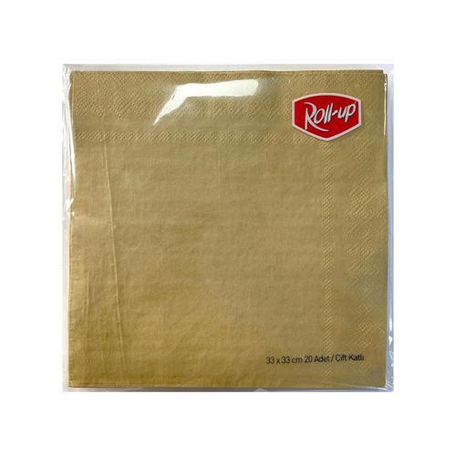 Kağıt Peçete Altın 33 x 33cm 20li